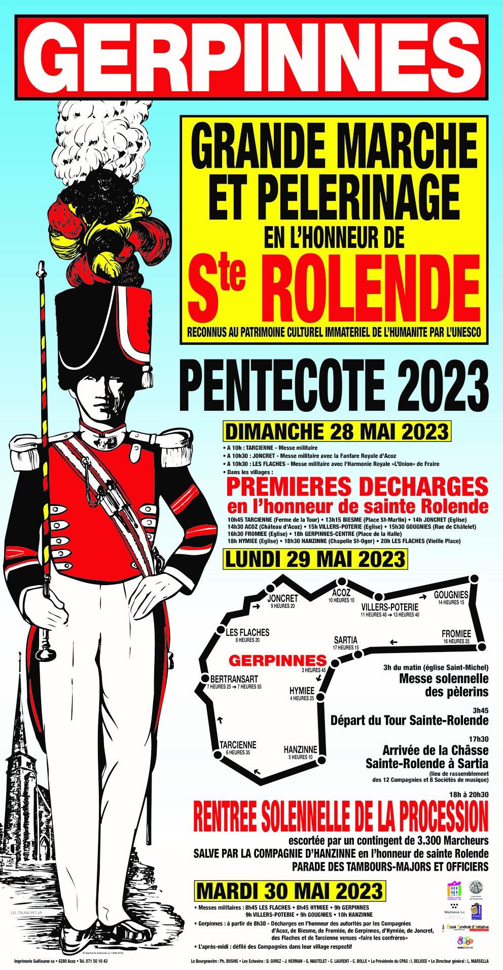 Gerpinnes Découvrez le programme complet de la marche Sainte Rolende